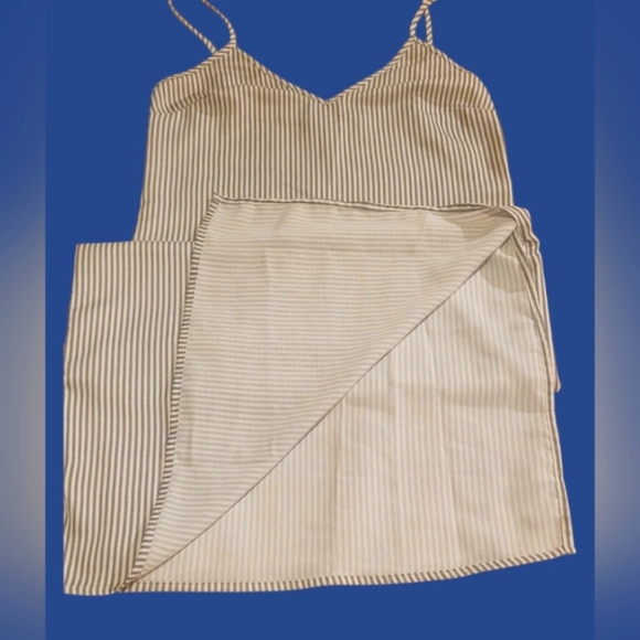 A NEW DAY ~ FLUID GREY/ WHITE STRIPE SLIM FIT MAXI SLIP DRESS SZ. XS - Picture 9 of 9